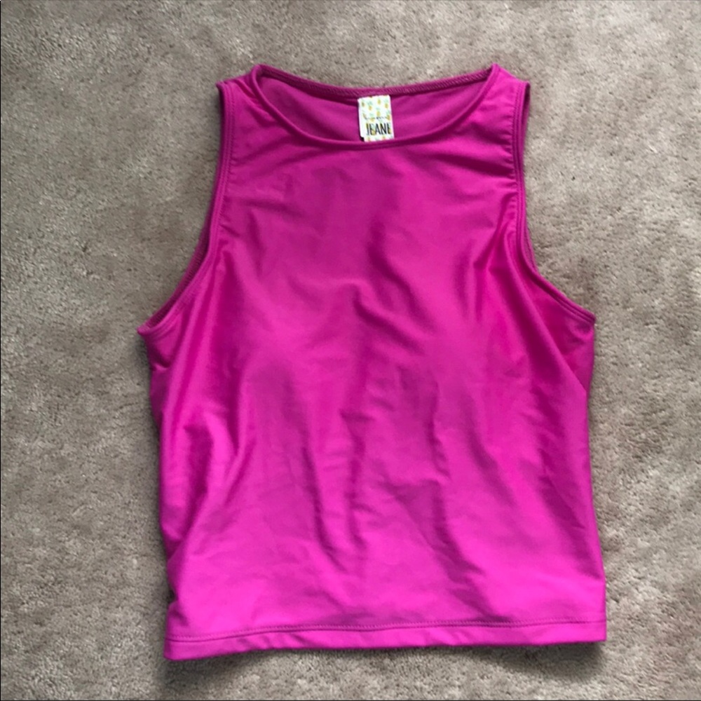 Kortni Jeane Hot pink Circle back